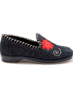 Femme Pédiconfort Pantoufles brodées