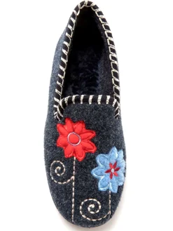 Femme Pédiconfort Pantoufles brodées