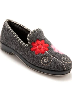 Femme Pédiconfort Pantoufles brodées