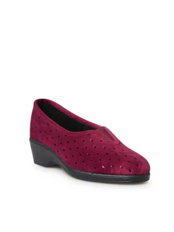 Femme Pédiconfort Pantoufles molletonnées élastiquées