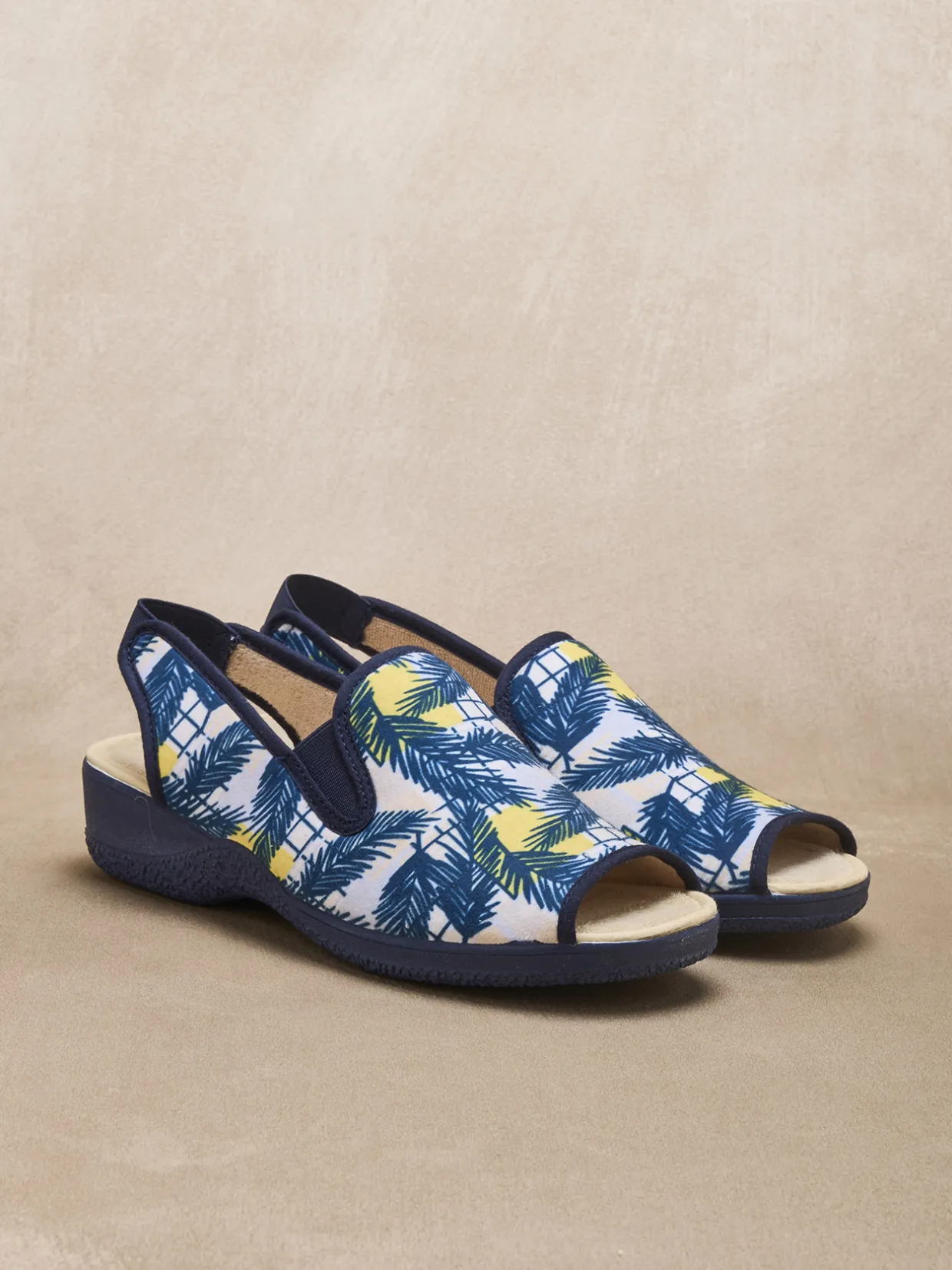 Femme Pédiconfort Pantoufles sandales élastiquées