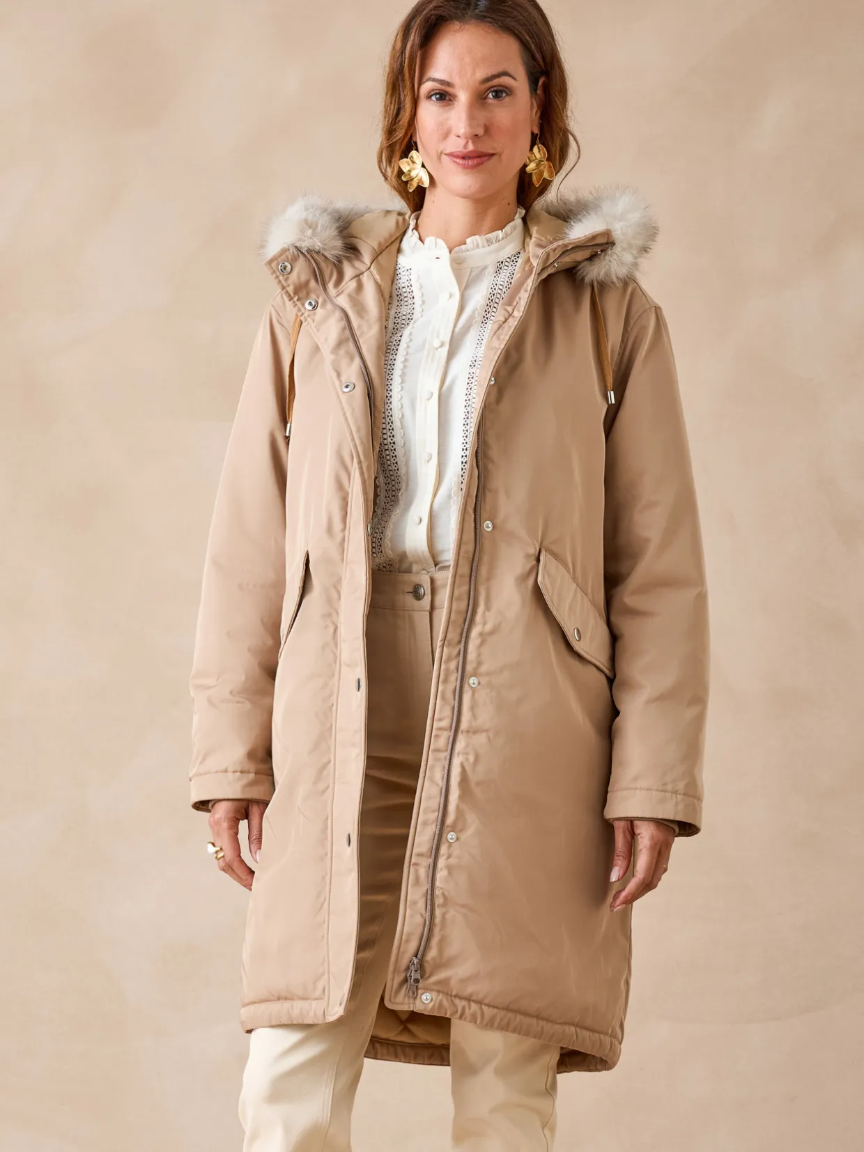 Femme Daxon Parka longue intérieur matelassé