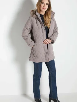 Femme Daxon Parka matelassée courte en microfibre