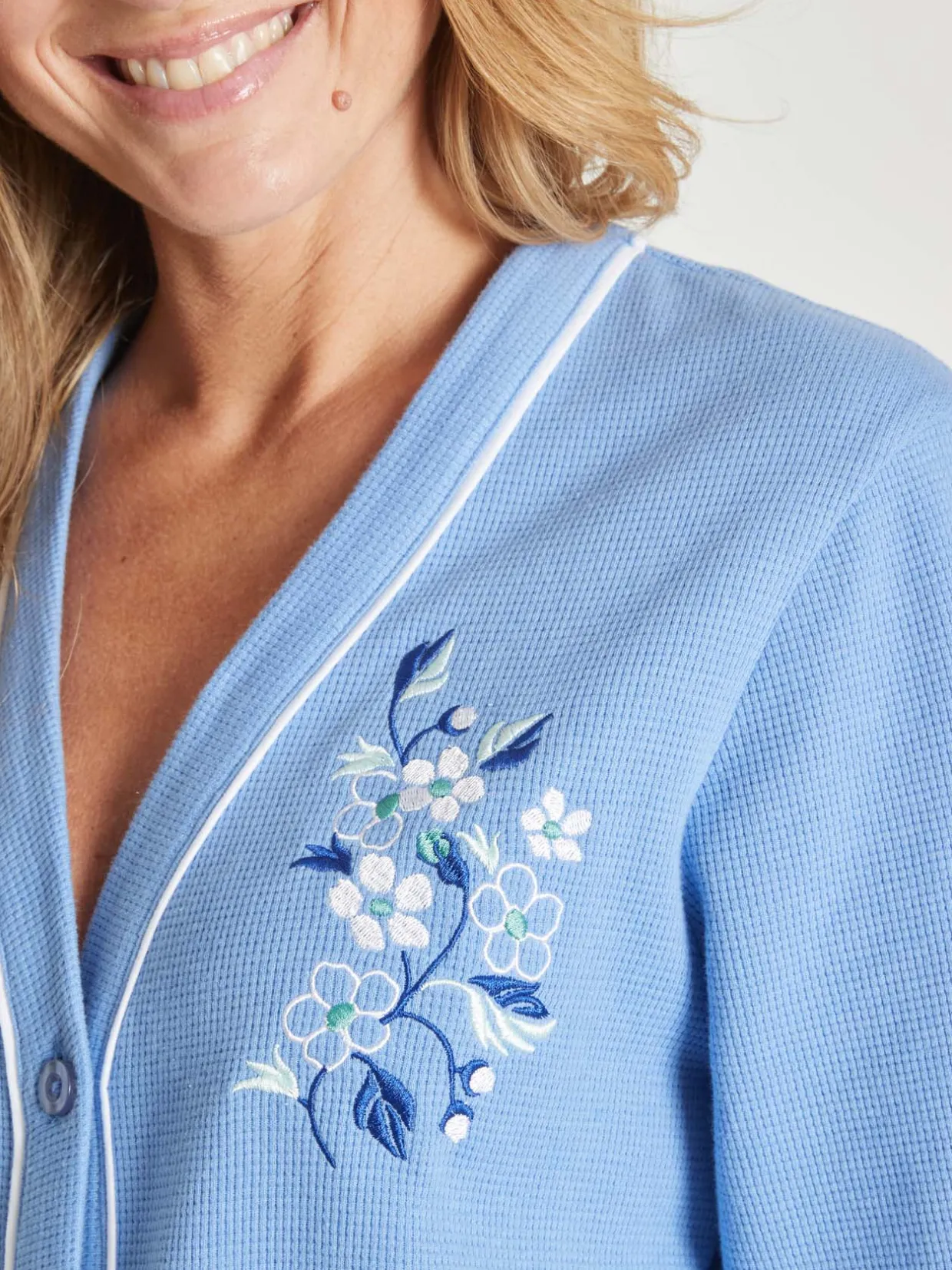 Daxon Peignoir en maille nid d'abeille