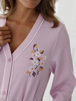 Daxon Peignoir en maille nid d'abeille