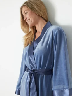 Daxon Peignoir kimono court velours