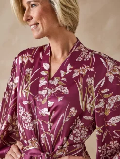 Daxon Peignoir kimono en satin