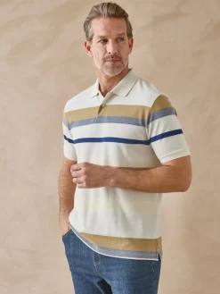 Homme Daxon Polo rayé en maille piquée