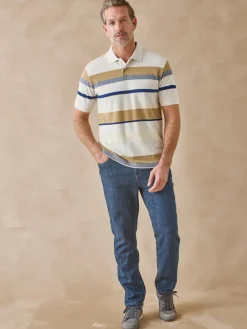 Homme Daxon Polo rayé en maille piquée