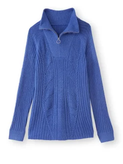 Femme Daxon Pull à col camionneur zippé