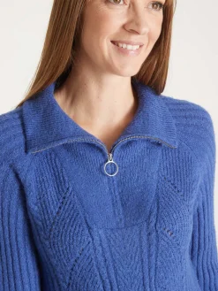 Femme Daxon Pull à col camionneur zippé