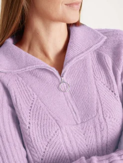 Femme Daxon Pull à col camionneur zippé