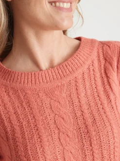 Femme Daxon Pull torsadé forme loose