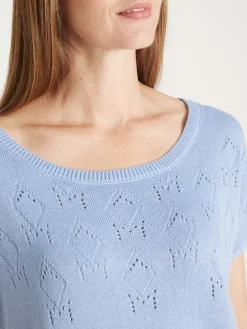 Femme Daxon Pull ajouré manches T