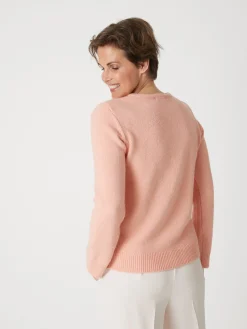Femme Daxon Pull avec jeu de maille pointelle