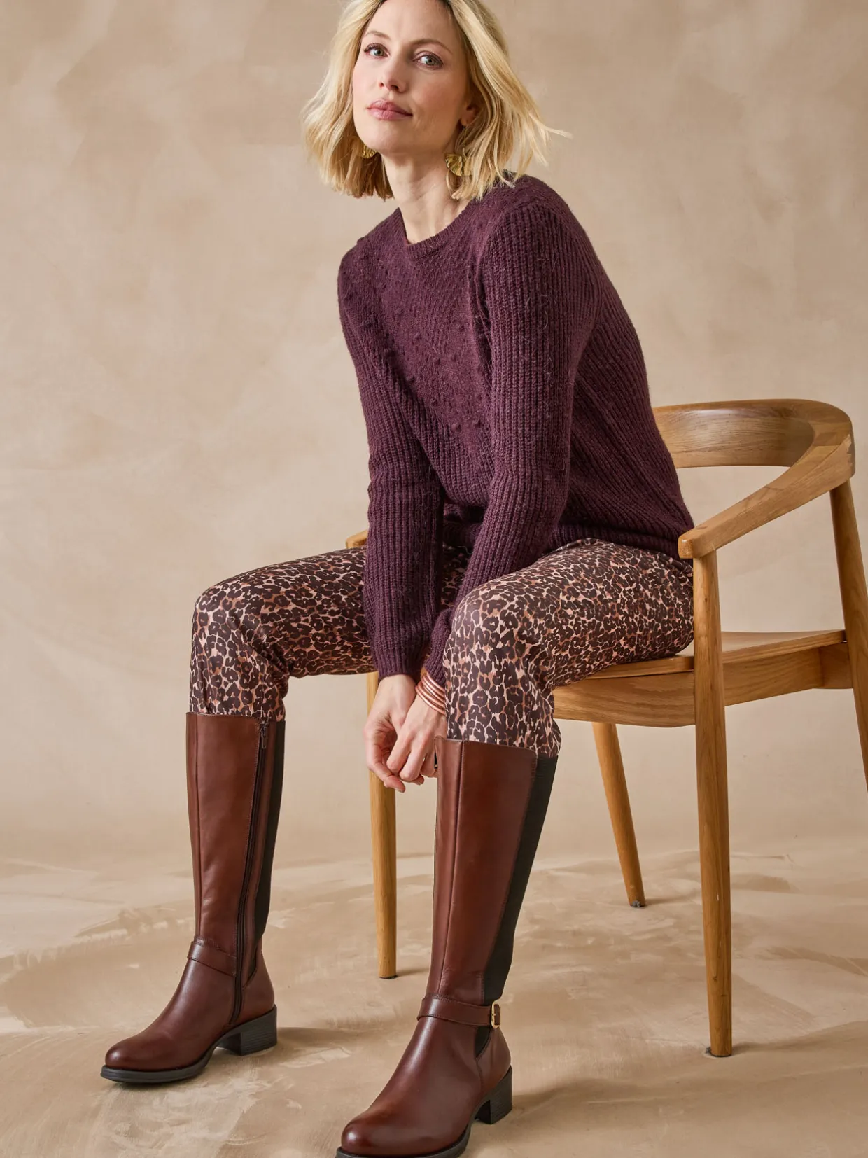 Femme Daxon Pull avec laine et alpaga