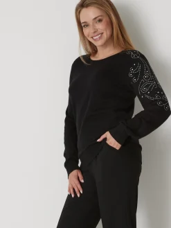 Femme Daxon Pull avec strass