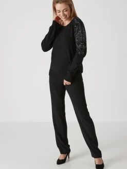 Femme Daxon Pull avec strass