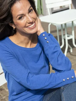 Femme Daxon Pull boutons-bijoux aux manches