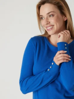 Femme Daxon Pull boutons-bijoux aux manches