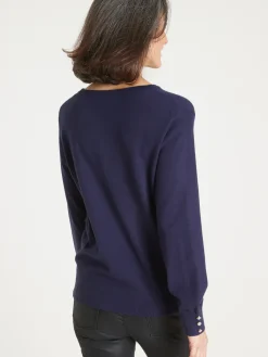 Femme Daxon Pull boutons-bijoux aux manches