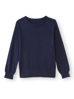 Femme Daxon Pull boutons-bijoux aux manches