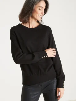Femme Daxon Pull boutons-bijoux aux manches