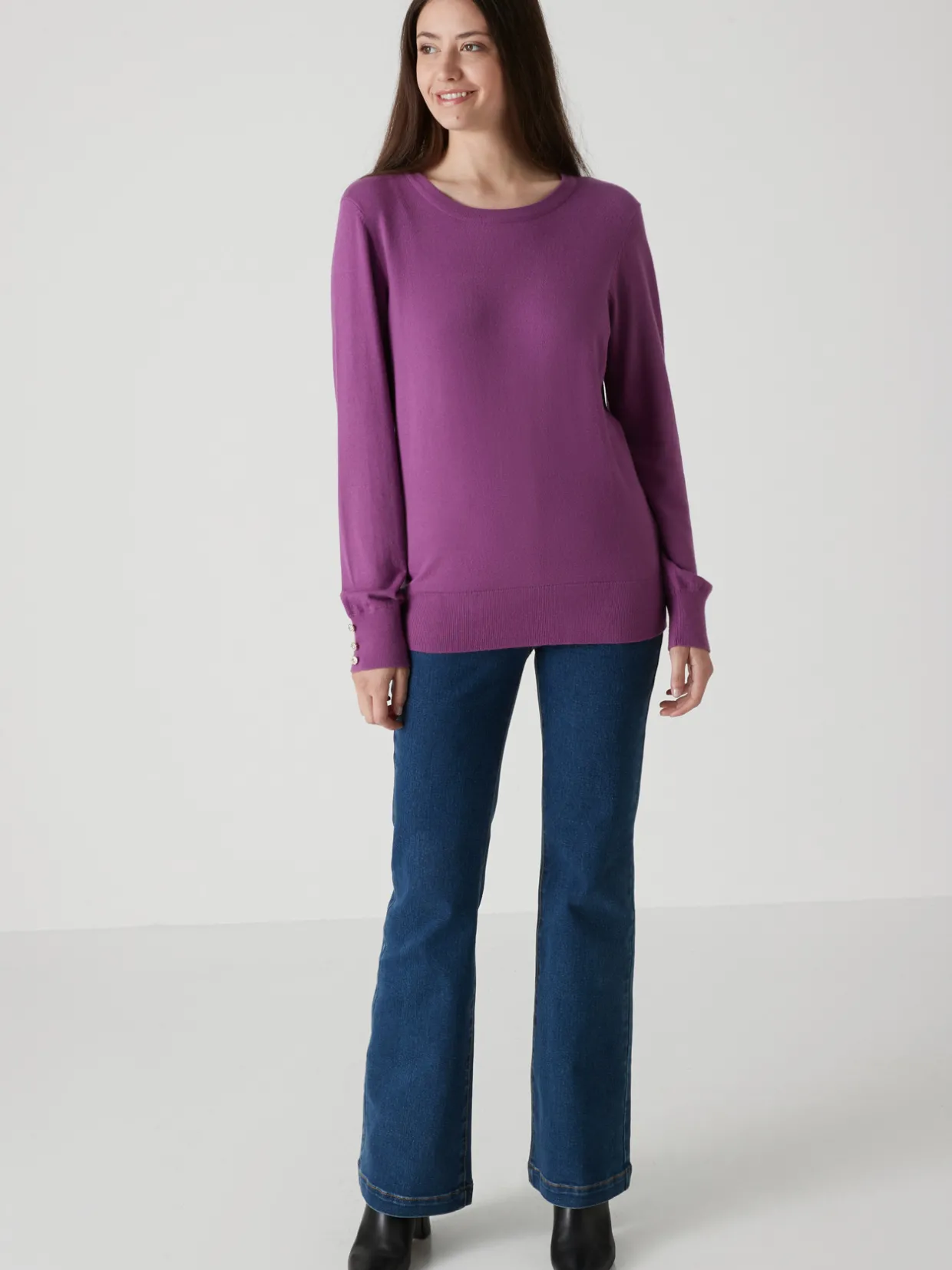 Femme Daxon Pull boutons-bijoux aux manches