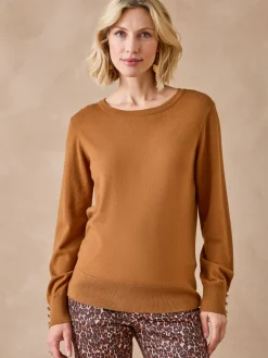 Femme Daxon Pull boutons-bijoux aux manches