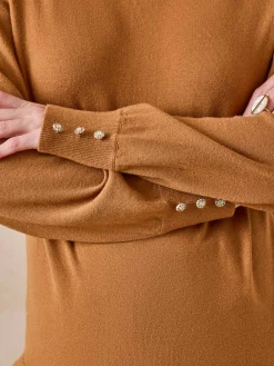 Femme Daxon Pull boutons-bijoux aux manches