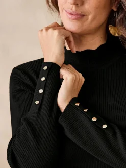 Femme Daxon Pull col montant avec laine