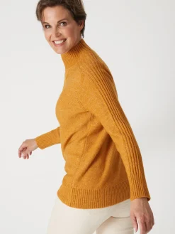 Femme Daxon Pull col montant en jersey envers