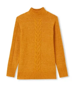 Femme Daxon Pull col montant en jersey envers