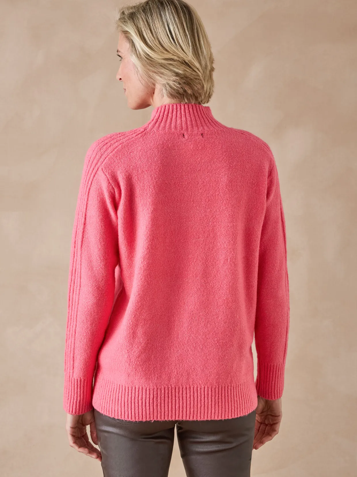 Femme Daxon Pull col montant en jersey envers