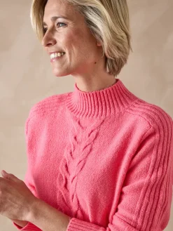 Femme Daxon Pull col montant en jersey envers