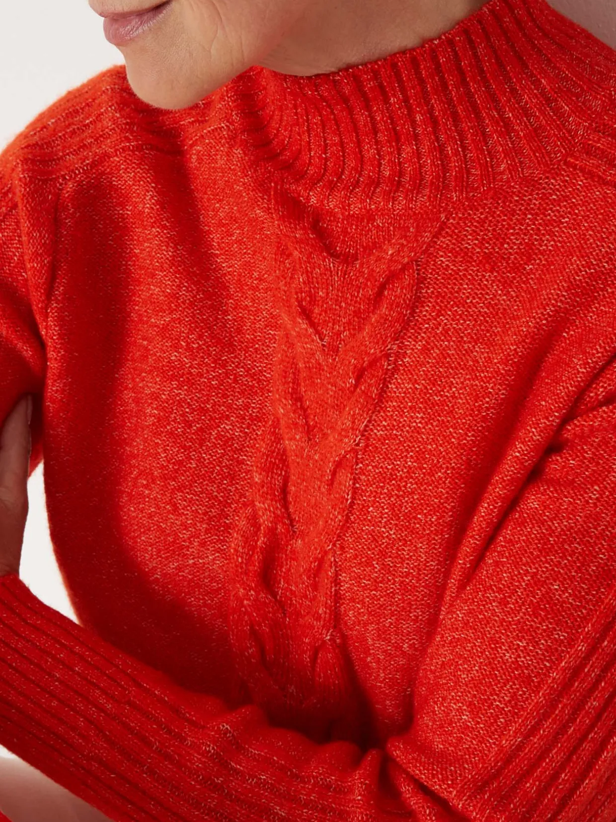 Femme Daxon Pull col montant en jersey envers