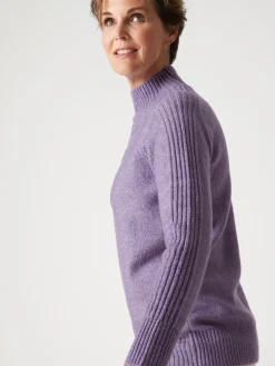 Femme Daxon Pull col montant en jersey envers