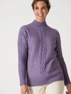 Femme Daxon Pull col montant en jersey envers