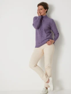 Femme Daxon Pull col montant en jersey envers