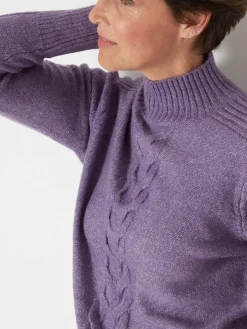 Femme Daxon Pull col montant en jersey envers