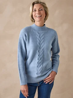 Femme Daxon Pull col montant en jersey envers