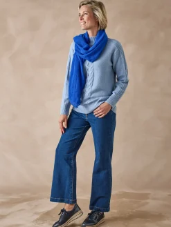 Femme Daxon Pull col montant en jersey envers