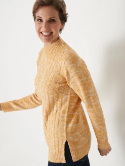 Femme Daxon Pull col montant maille torsadée