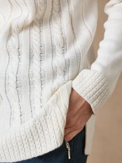 Femme Daxon Pull col montant maille torsadée