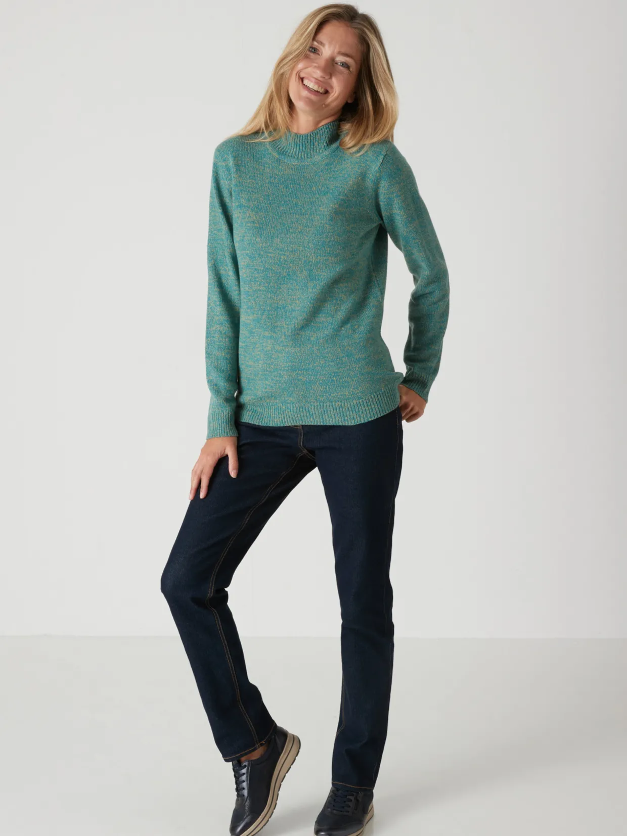 Femme Daxon Pull col montant manches longues