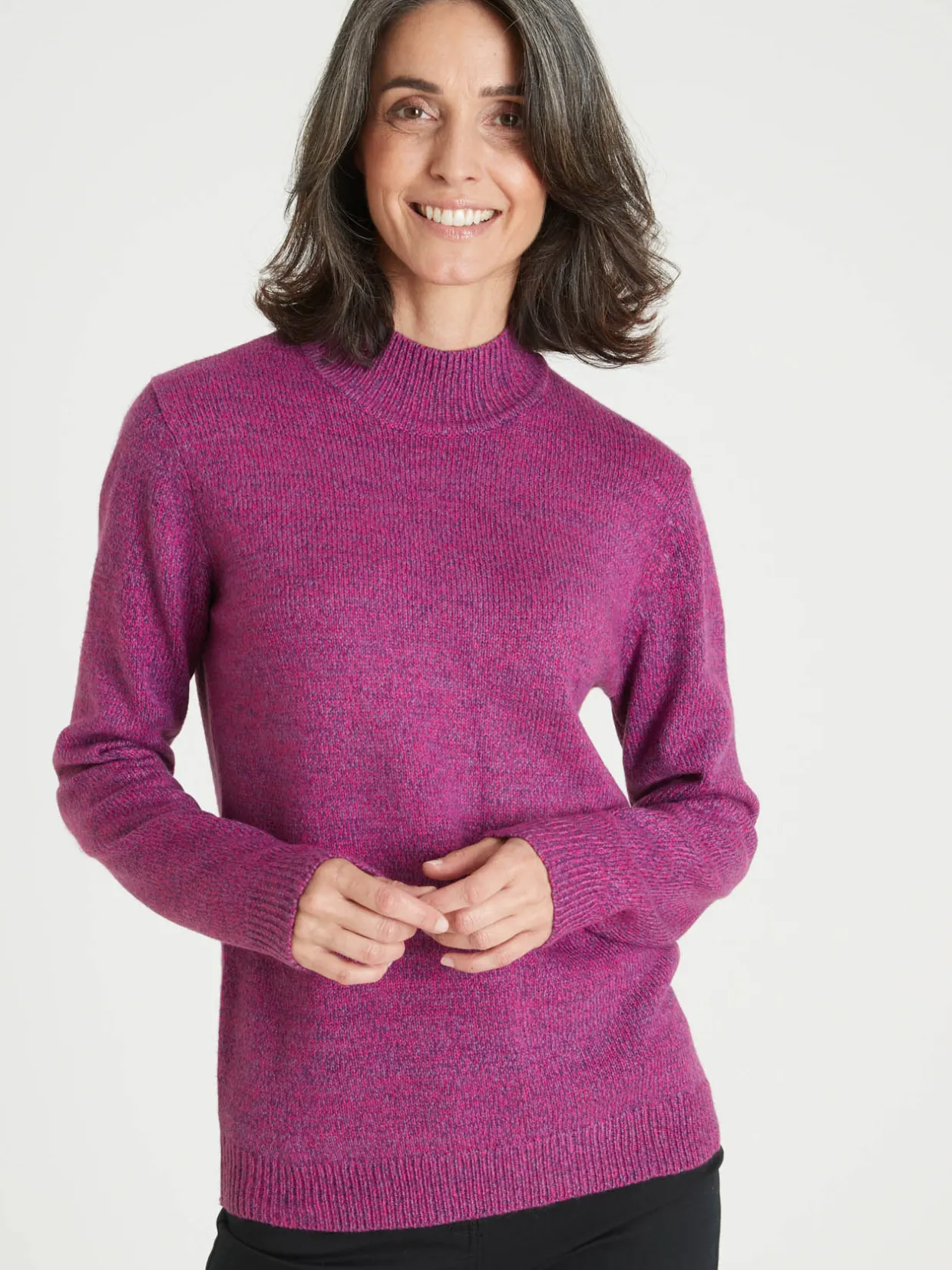 Femme Daxon Pull col montant manches longues