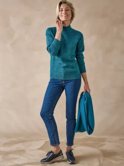 Femme Daxon Pull col montant manches longues