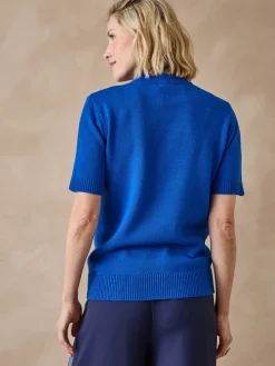 Femme Daxon Pull col montant manches courtes