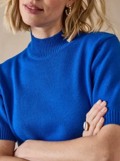 Femme Daxon Pull col montant manches courtes