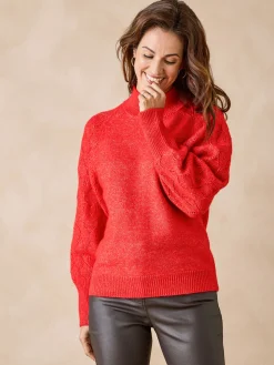 Femme Daxon Pull col montant manches fantaisie